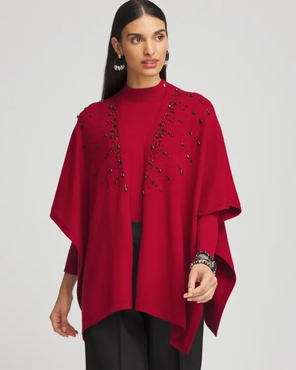 Embellished Knit Ruana