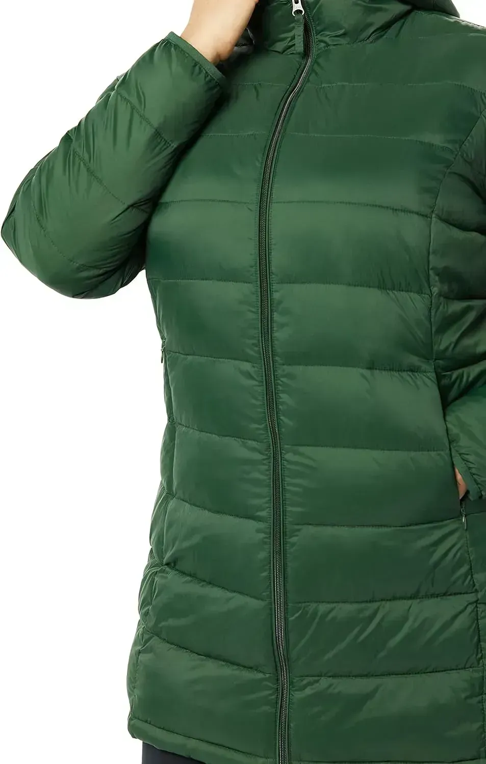 Women's Lightweight Water-Resistant Hooded Puffer Coat (Available in Plus Size)