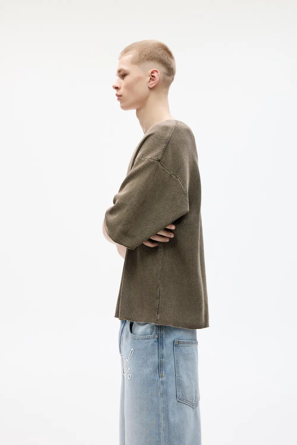 Waffle-knit STWD T-shirt