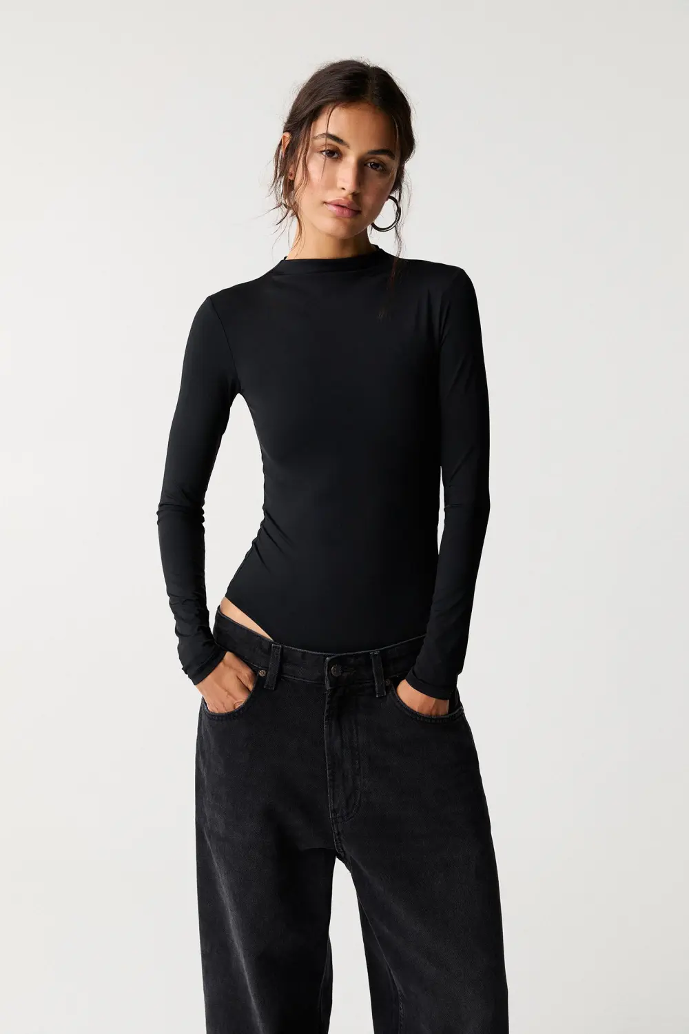 Long sleeve polyamide bodysuit