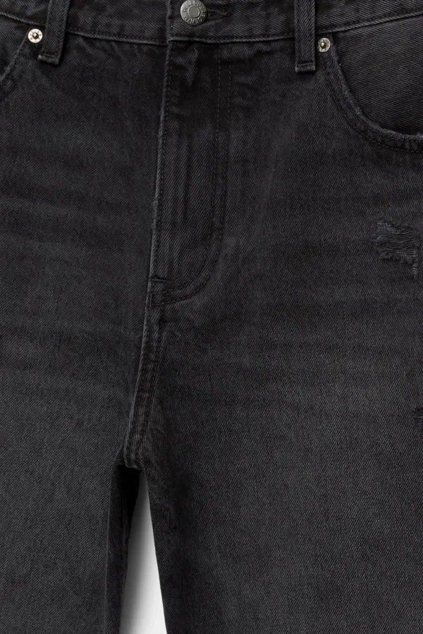 Ripped denim Bermuda shorts