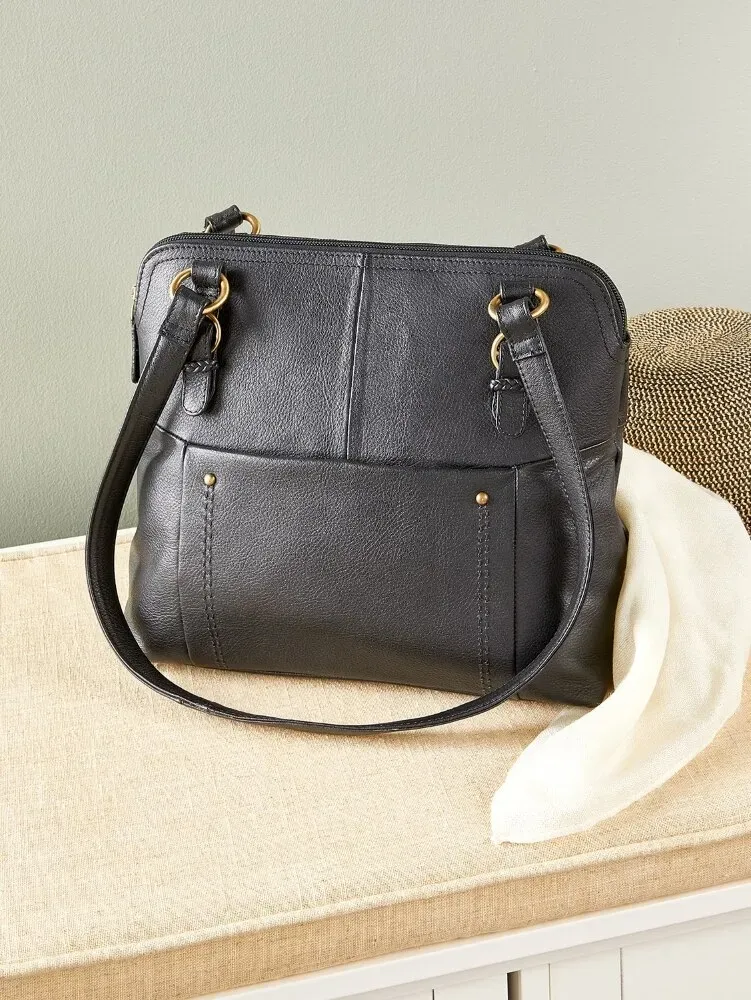 Ella Simone Essex Dome Leather Purse