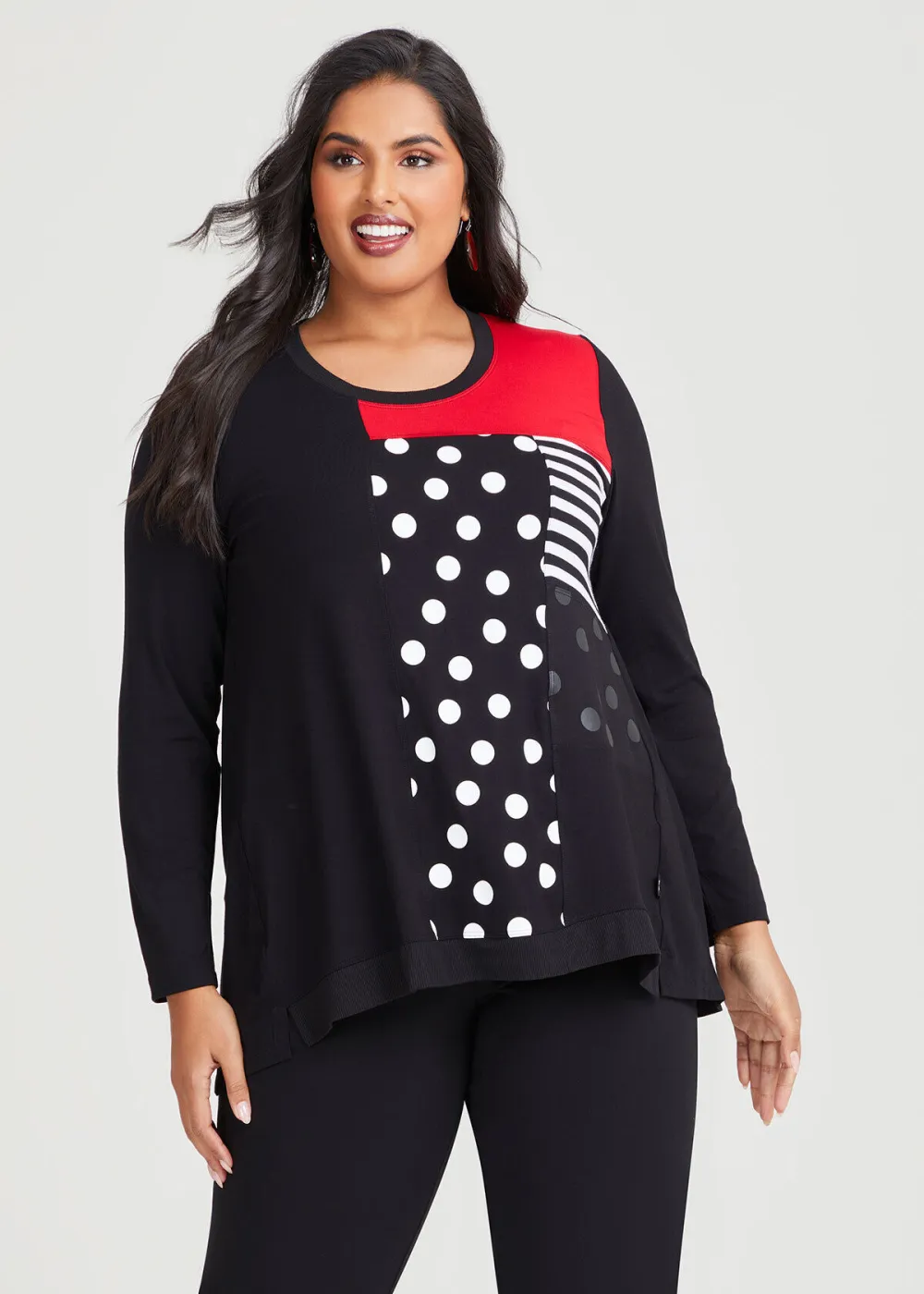 Natural Mied Abstract Top