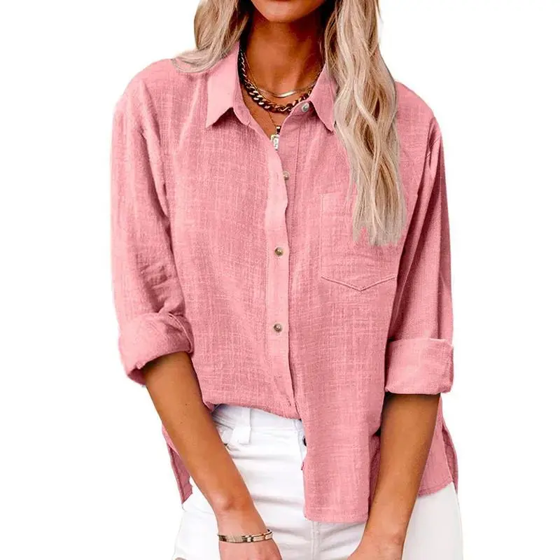 Women's Loose Simple Long Sleeve Shirts