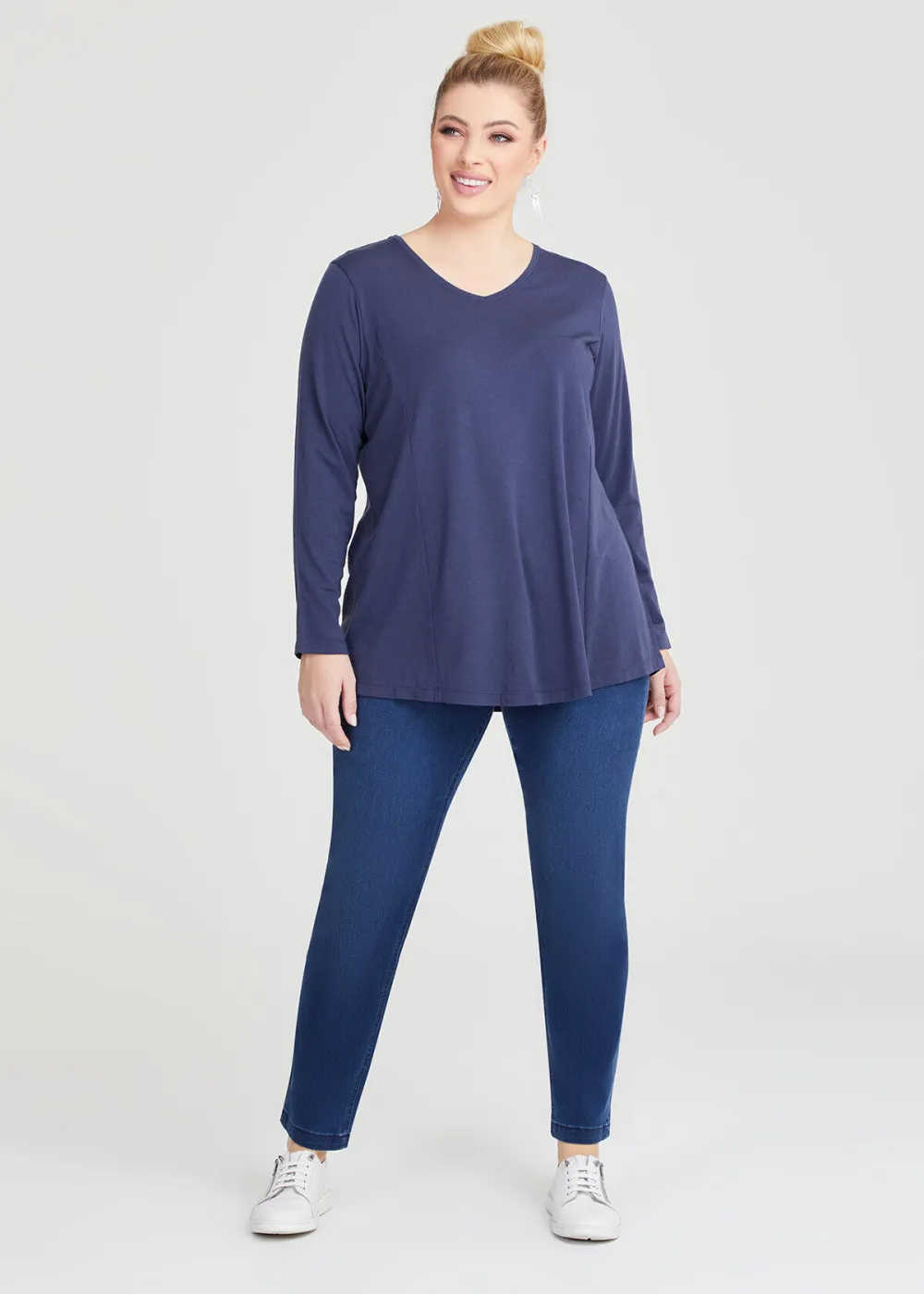 Wool Bamboo V-neck Top