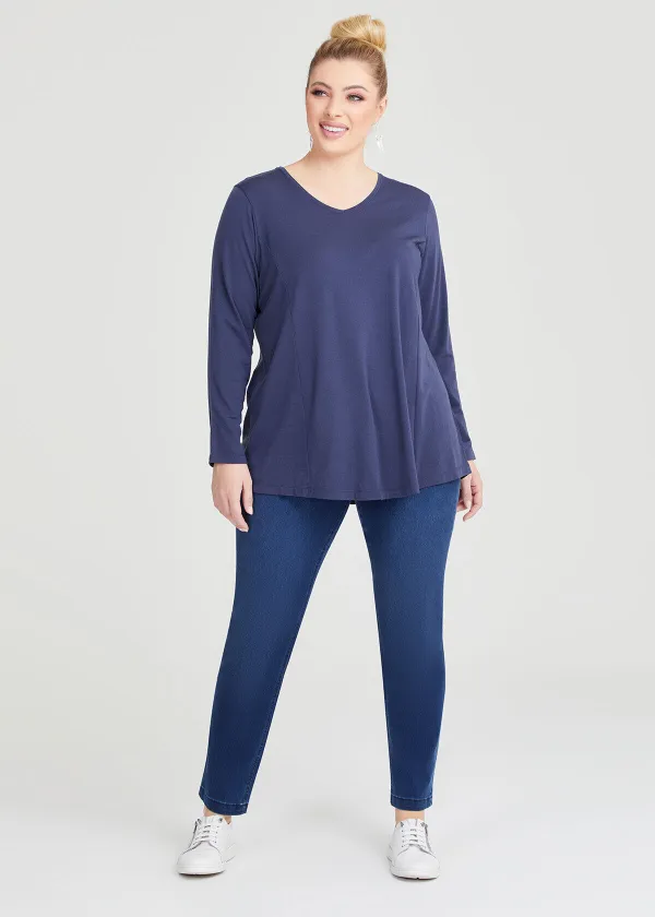 Wool Bamboo V-neck Top