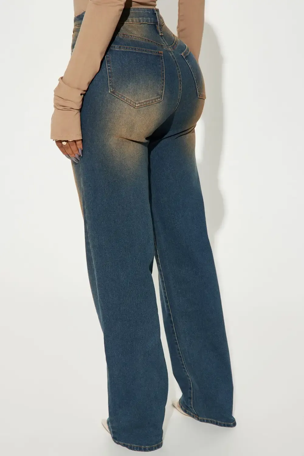 Thick Of It Tinted Straight Leg Jeans - Dark Wash