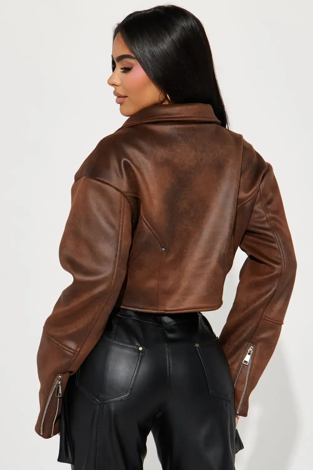 Ride With Me Moto Jacket - Brown