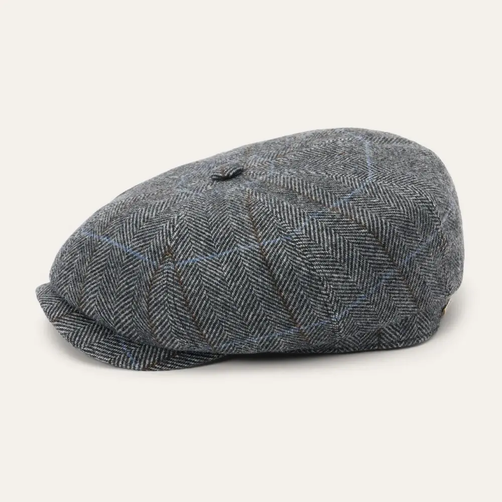 Wool Herringbone Hatteras Cap