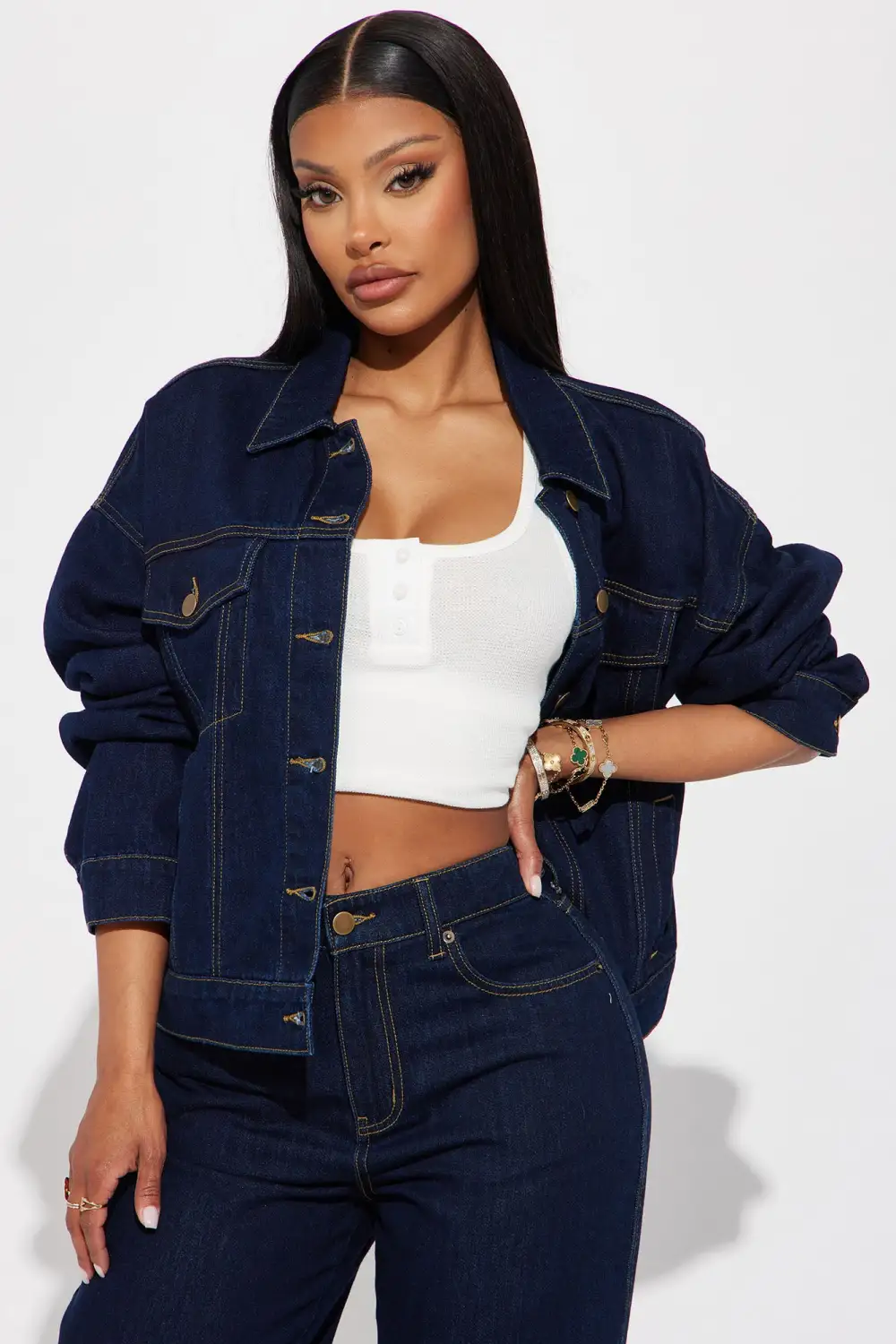 This Just In  Denim Trucker Jacket - Dark Wash