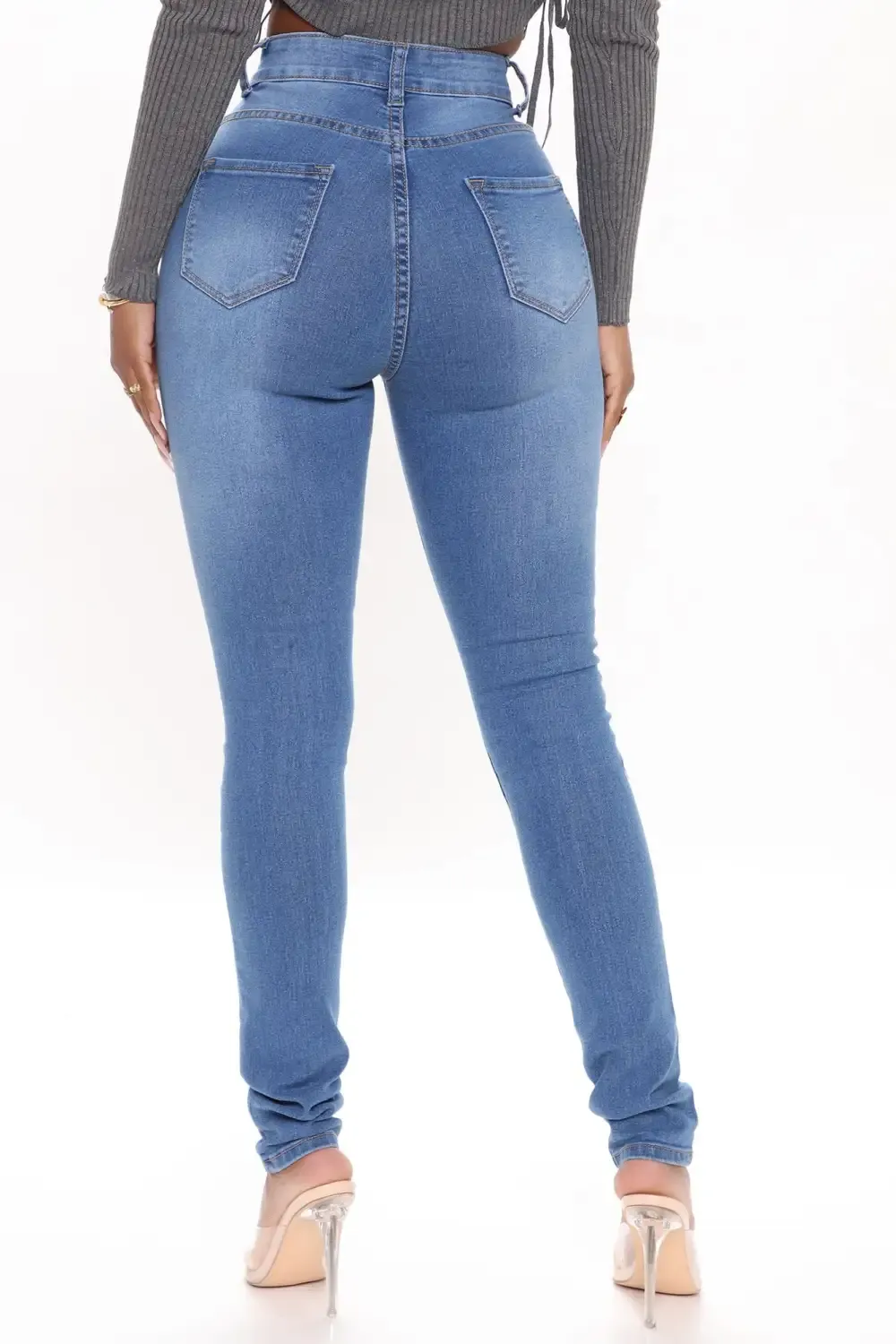 Tempe Distressed Jeans - Medium Blue Wash