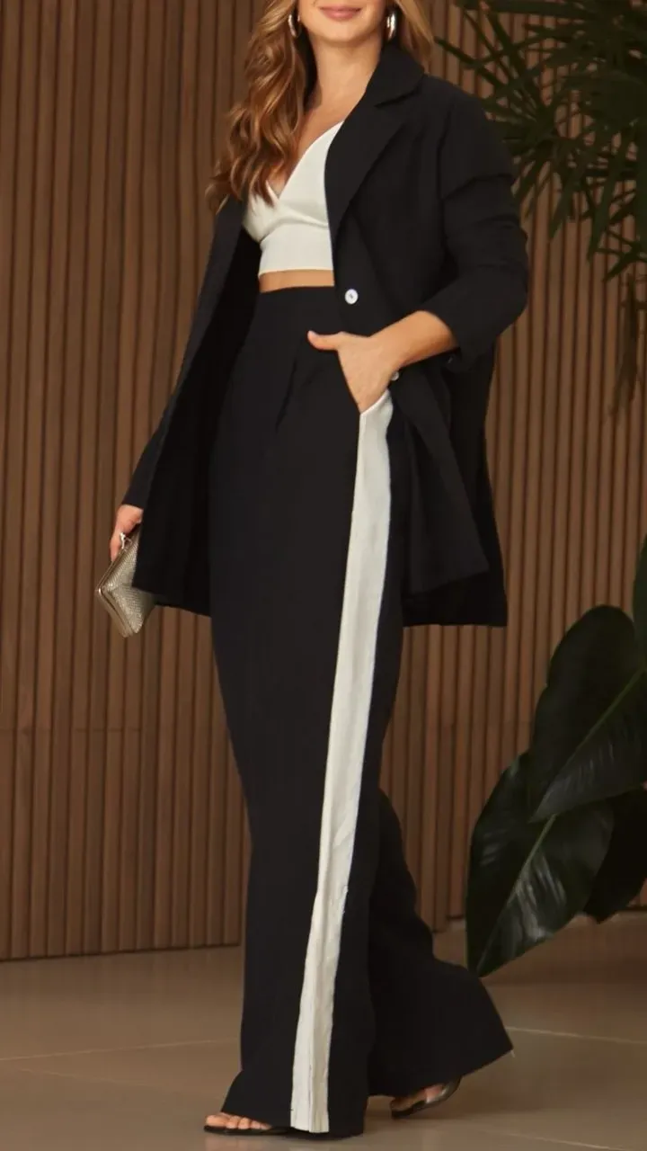 Women's Lapel Long Sleeve Casual Suit