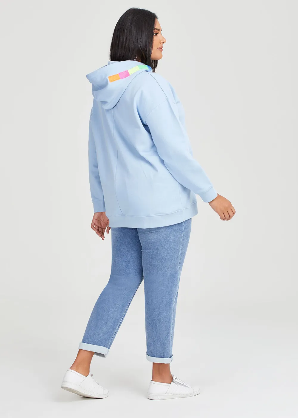 Cotton Happy Hooded Sweatshirt