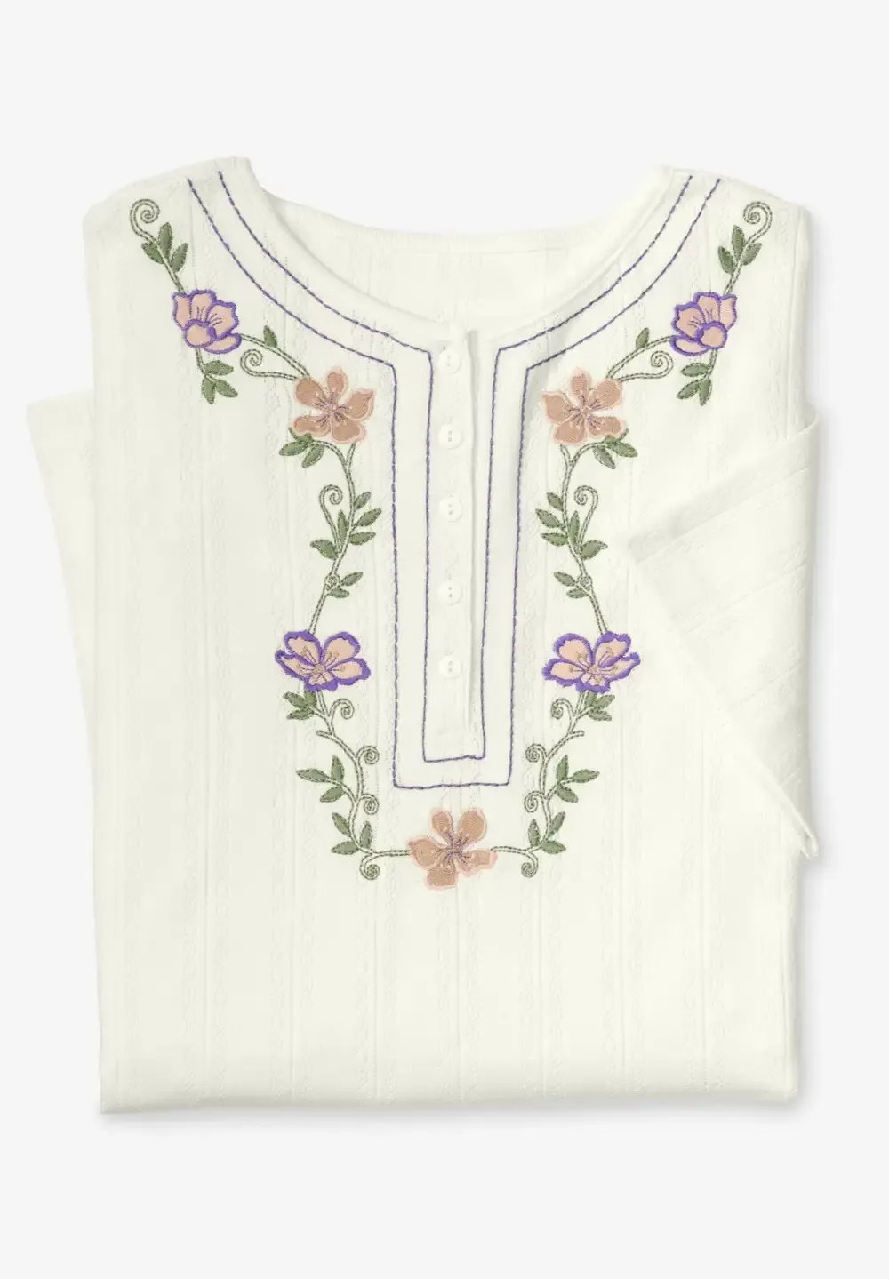 7-Day Embroidered Pointelle Tunic