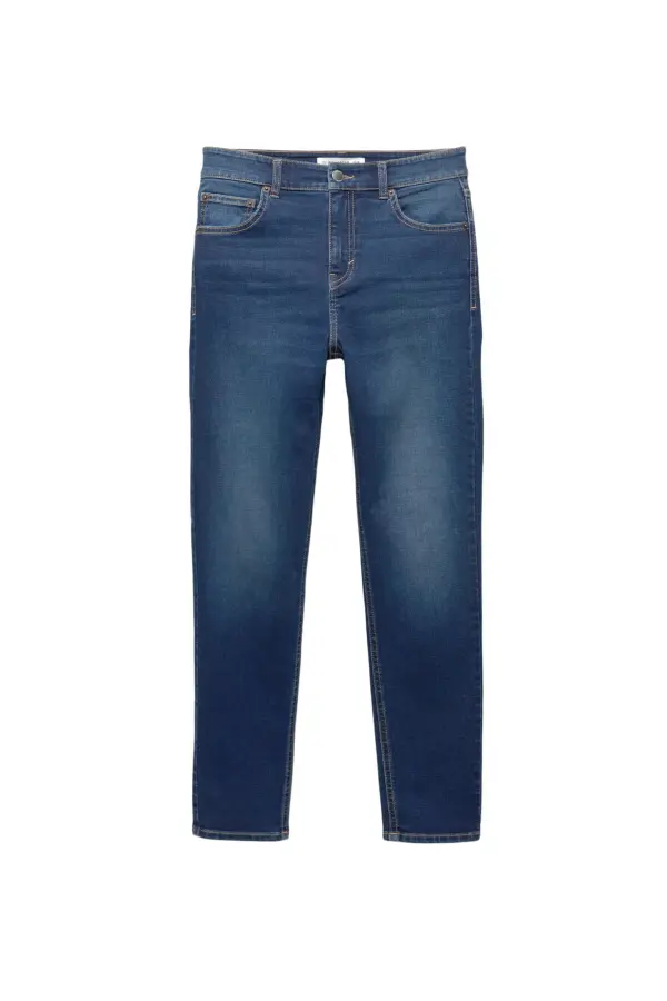 Jeans skinny tiro medio