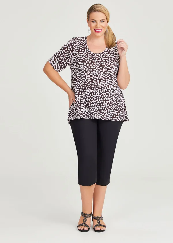 Print Peplum Top