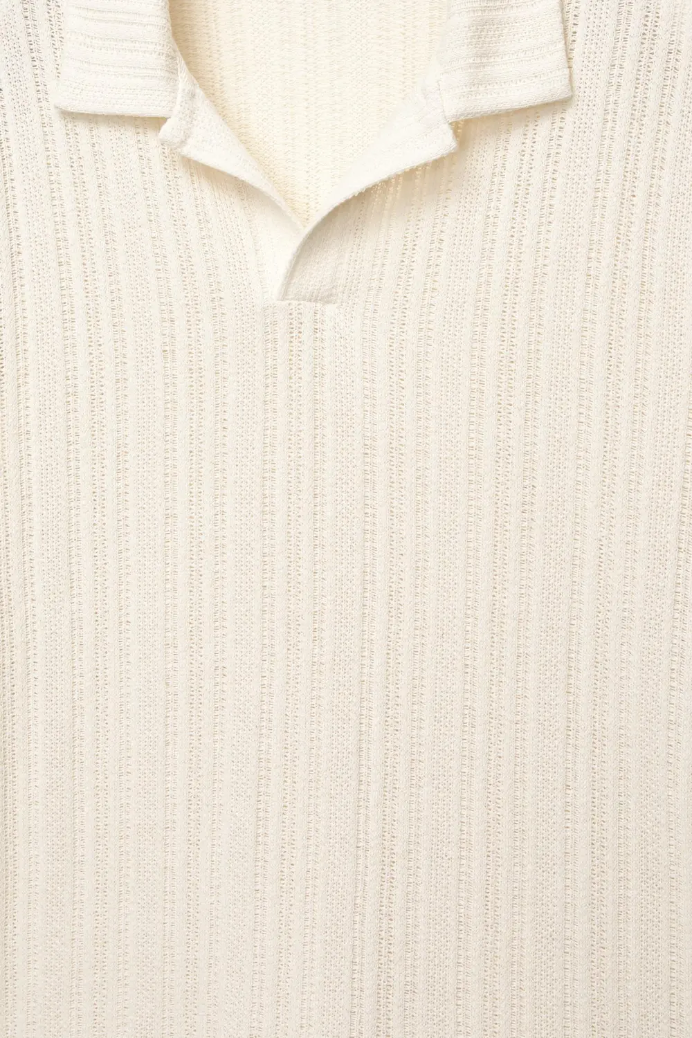 Open-knit polo shirt