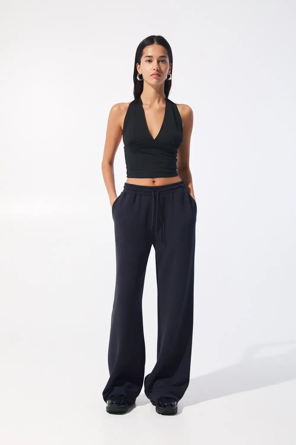 Open-back halter top