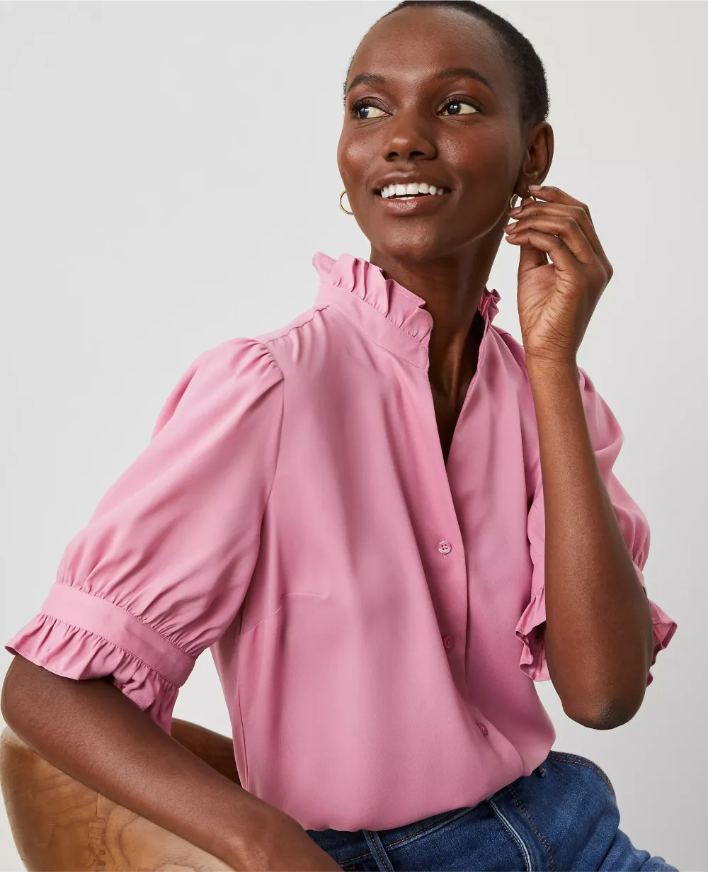 Ruffle Collar Shirt