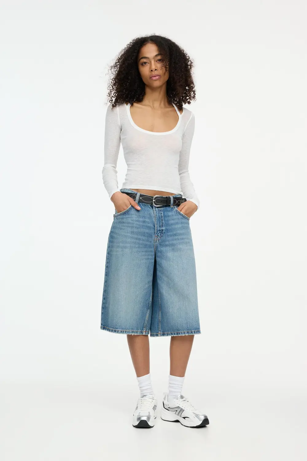 Double long sleeve strappy top