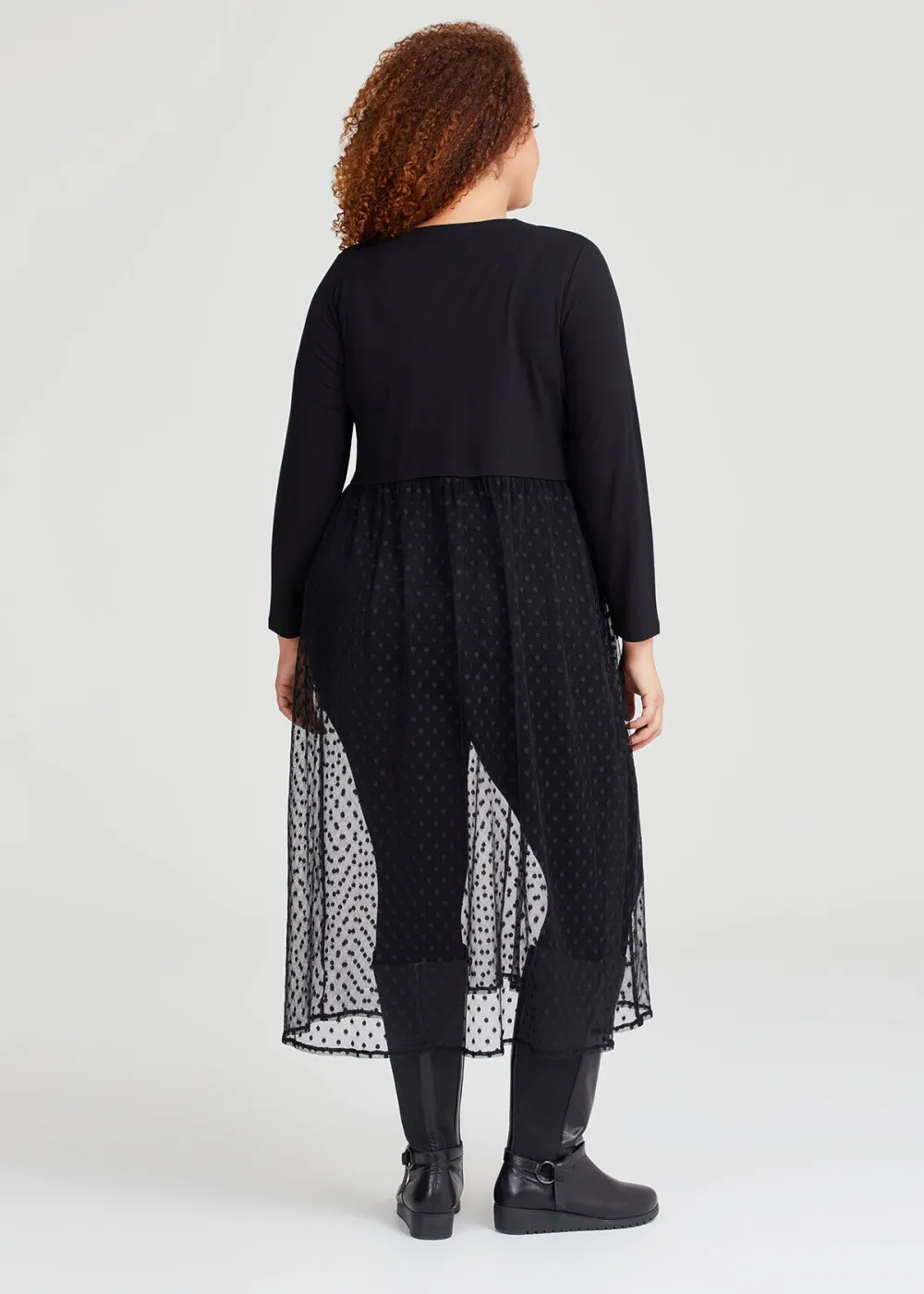 Texture Play Mesh Dress