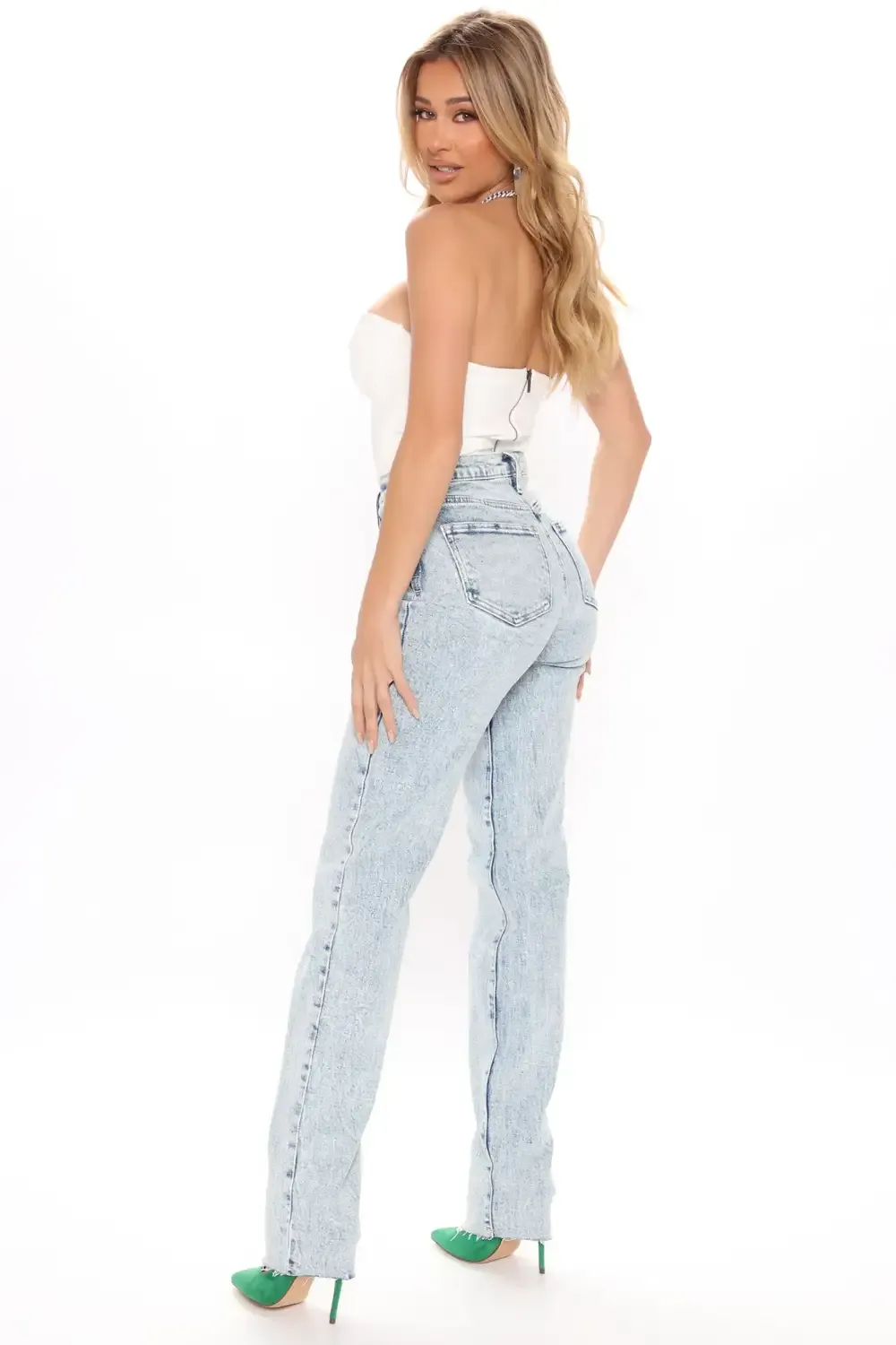 Tall Took Him By Surprise Slim Fit Boyfriend Jeans - Light Blue Wash