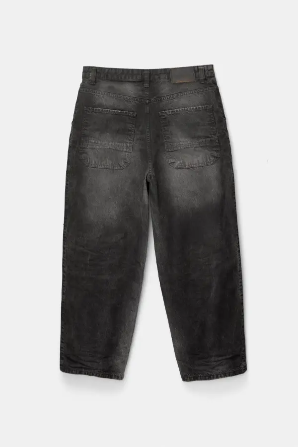 Coated-finish skater jeans