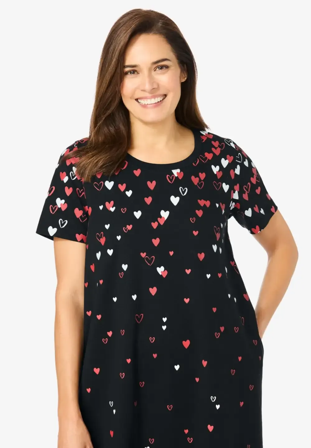 Perfect Short-Sleeve Crewneck Tee Dress