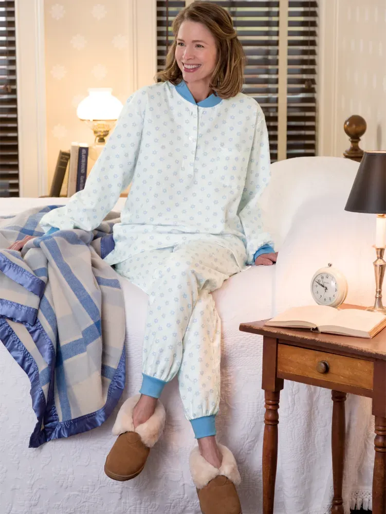 Women's Portuguese Cotton Flannel Ski Pajama Set