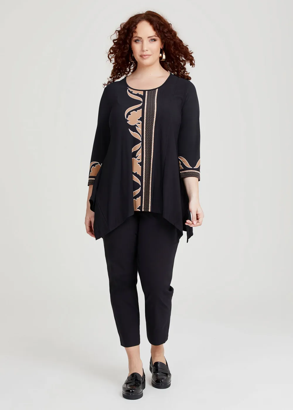 Border Print Top