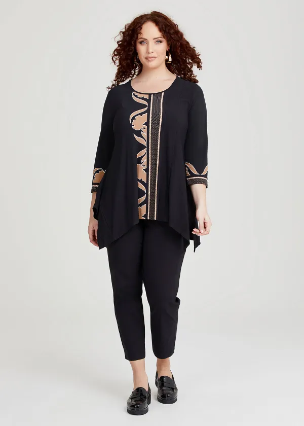 Border Print Top