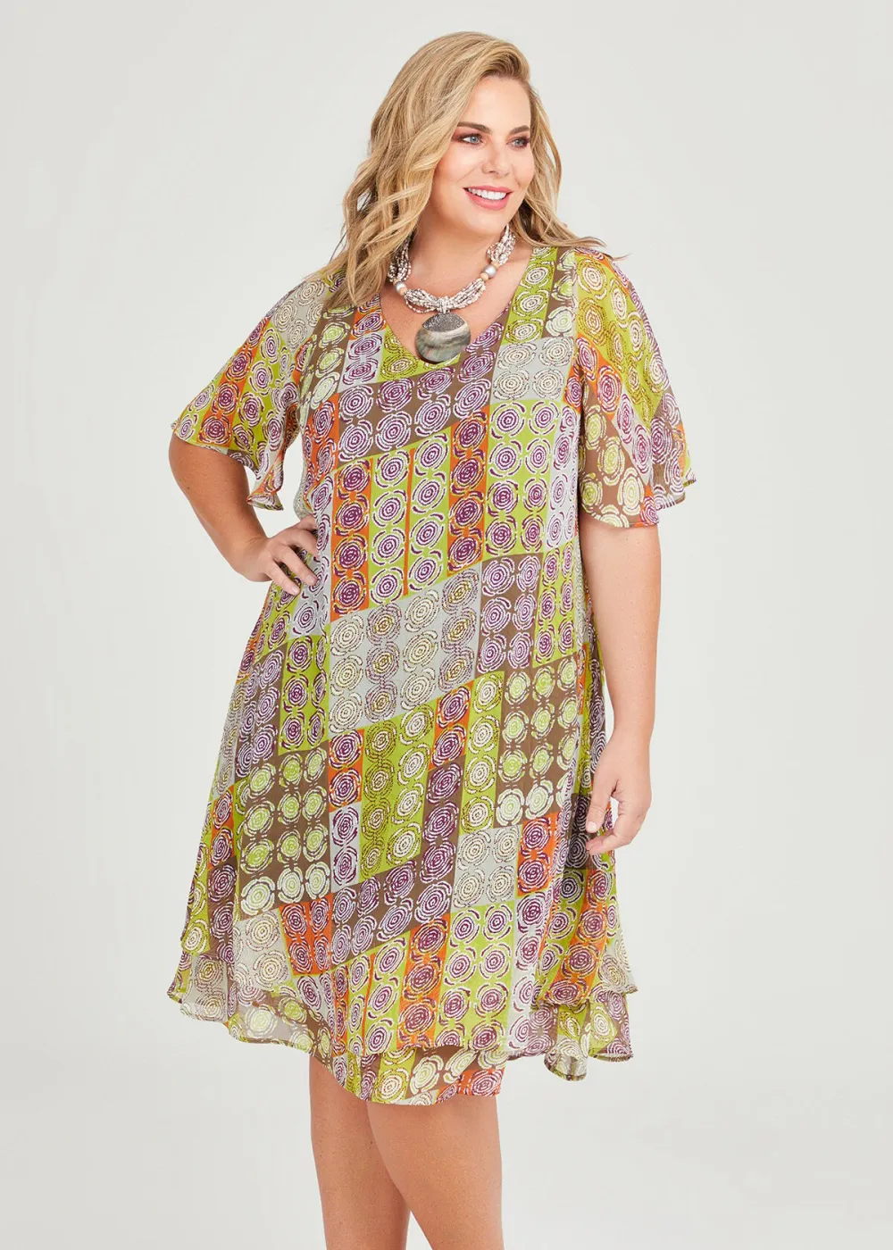 Chiffon Overlay Dress