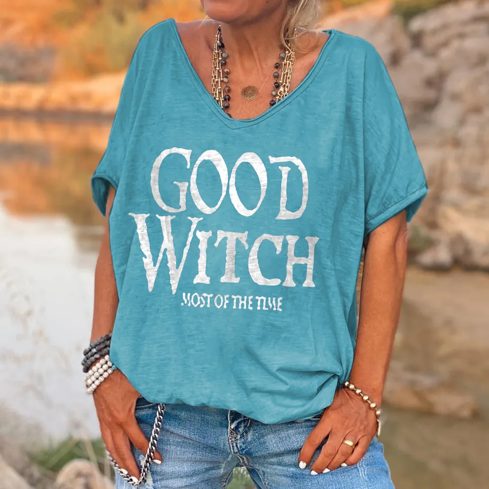 Good Witch Most Of The Time Printed Women's T-shirt