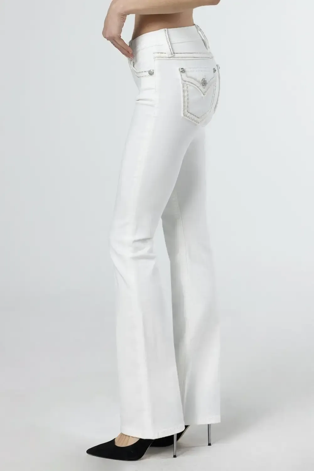 Classic White Bootcut Jeans
