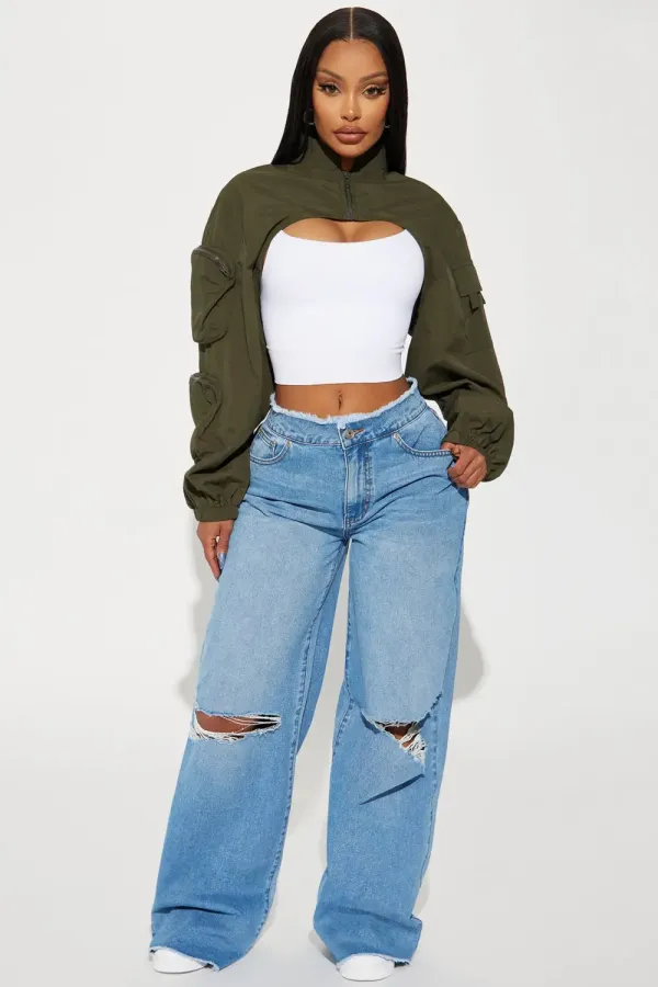 Ramona Ripped Loose Jeans - Light Wash