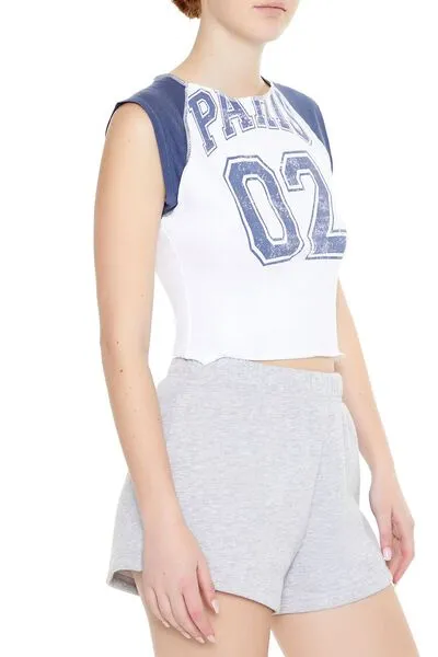 Paris 02 Raglan Cropped Tee