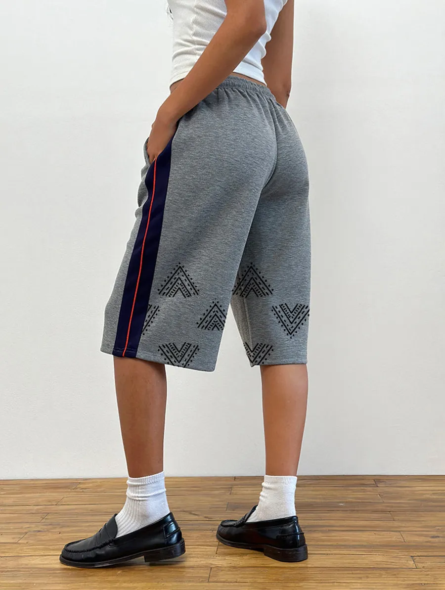 Side Stripe Shorts In Grey