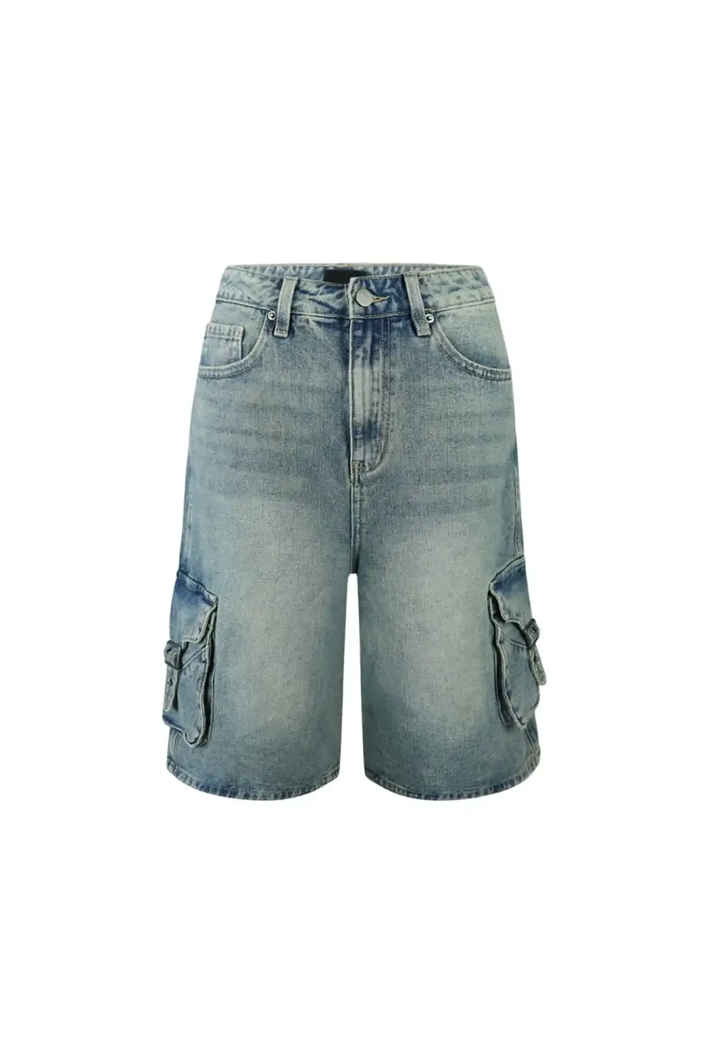 Mellow Out Vintage Cargo Denim Shorts