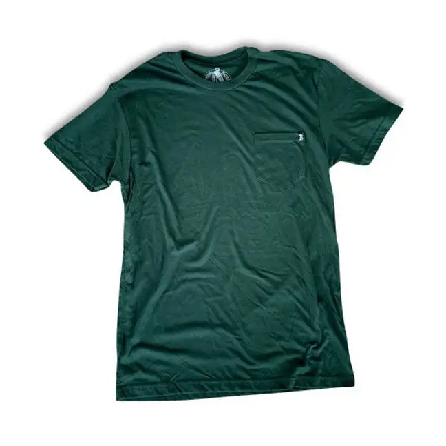 Boston Scally The Basics Pocket Tee - Forest Green