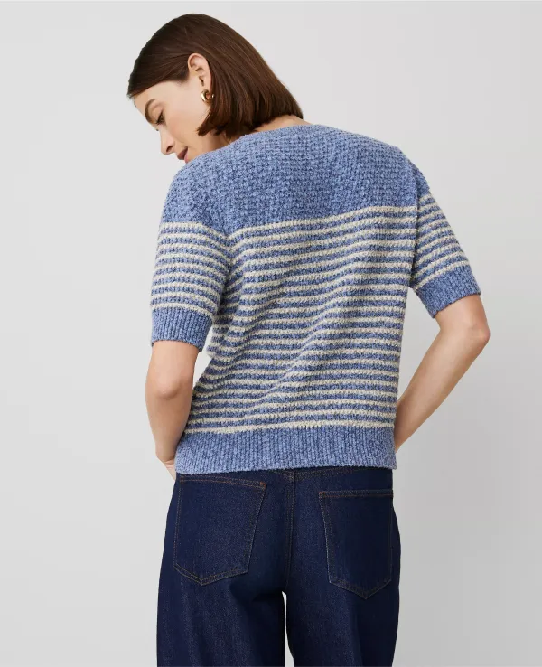 Marled Striped Sweater Tee