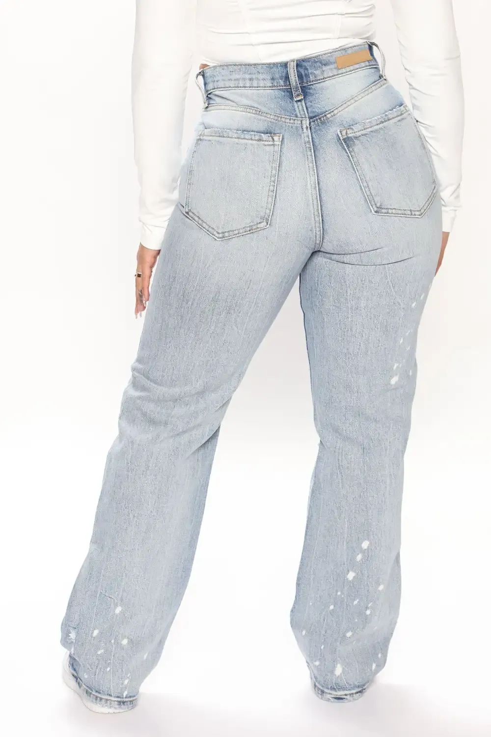 High School Sweetheart 90's Straight Leg Dad Jeans - Vintage Blue Wash