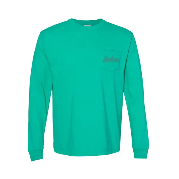 Boston Scally The Captain Long Sleeve Pocket Tee - Island Green
