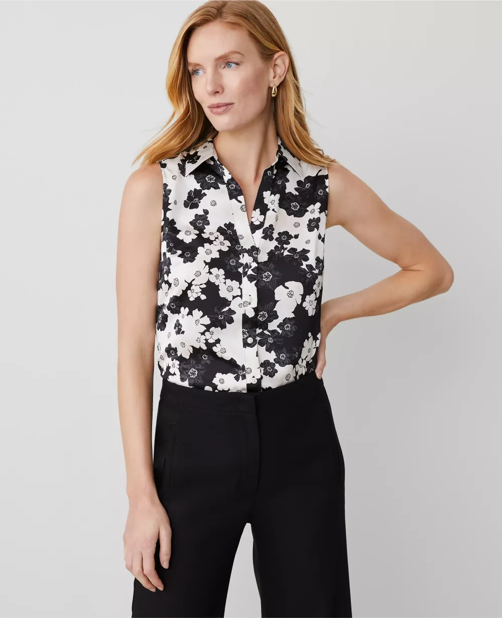 Floral Sleeveless Essential Shirt