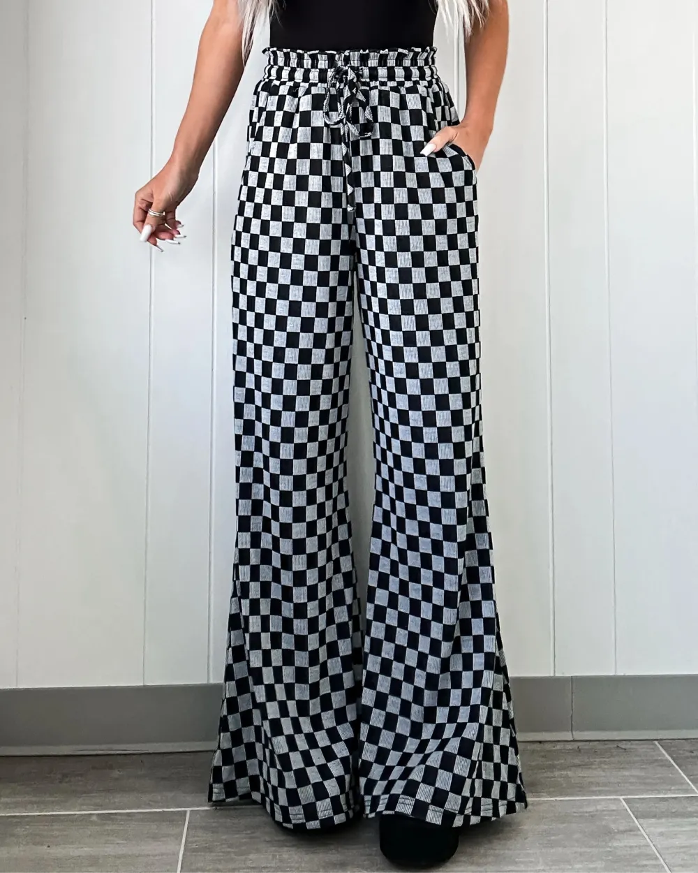 Play Checkered Pants - Black