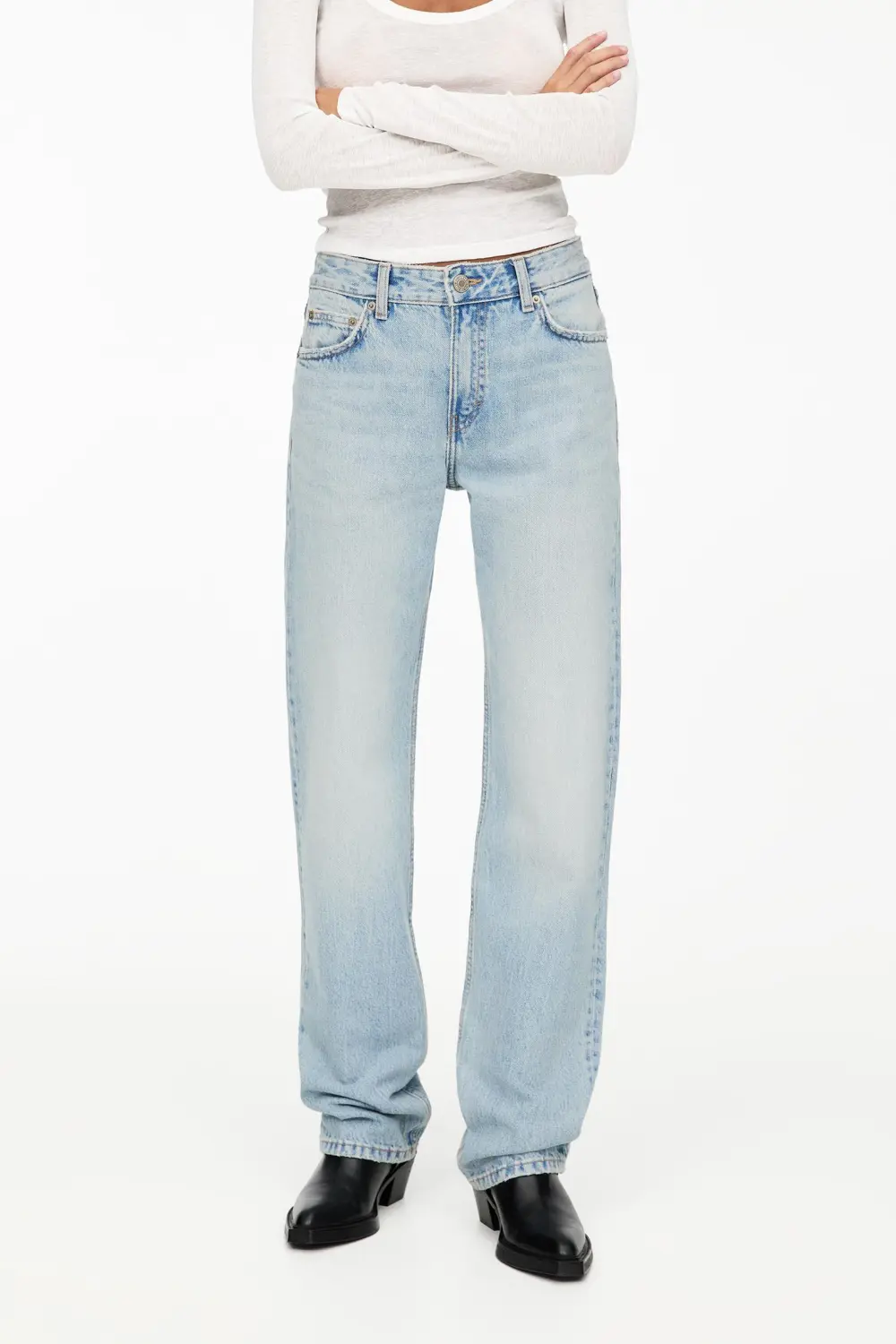 Jeans rectos tiro medio