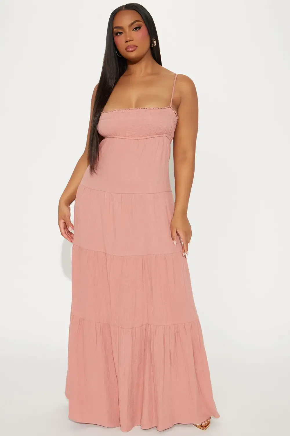Heidi Flowy Maxi Dress - Marsala