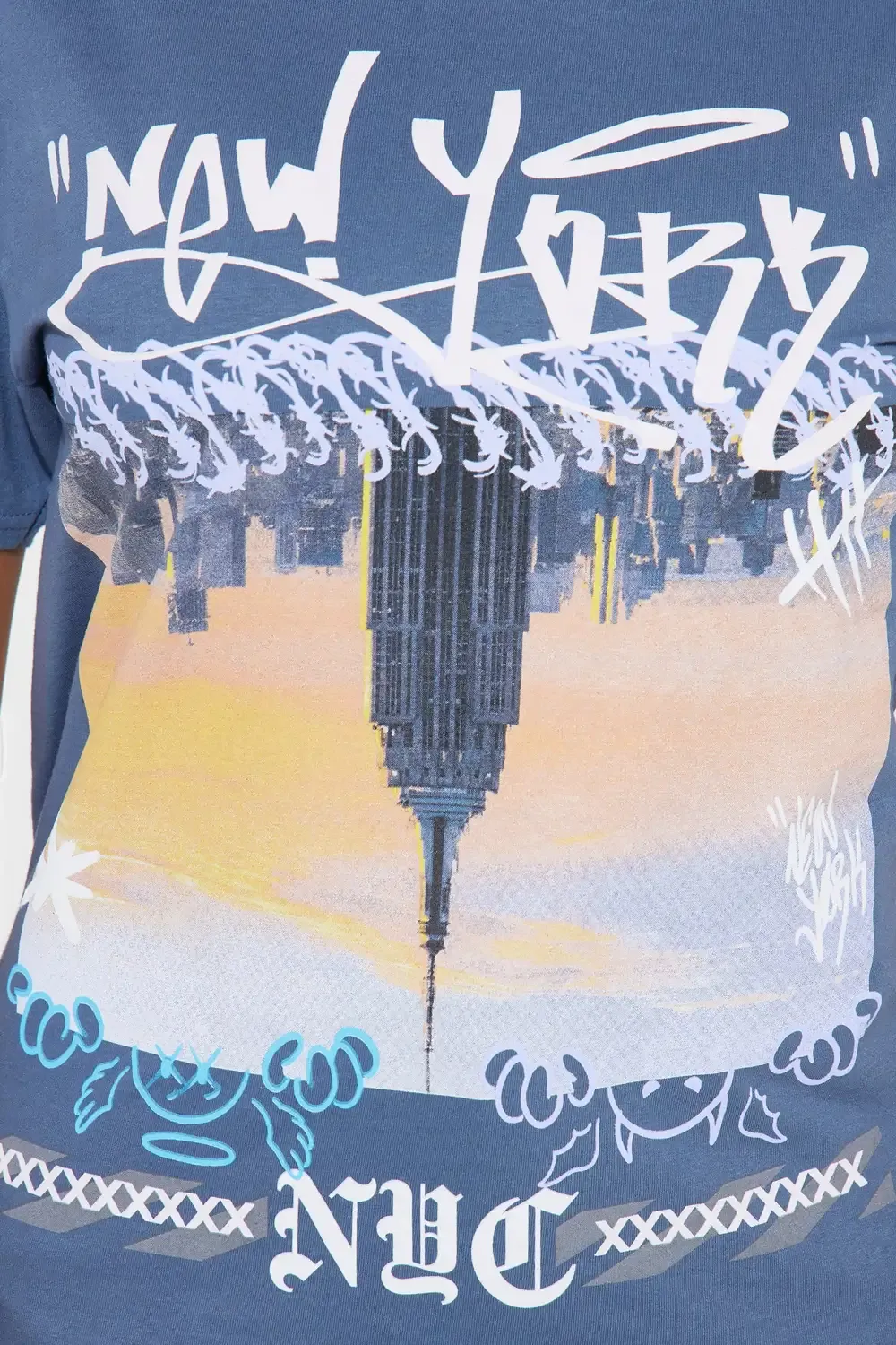 NYC Livin Short Sleeve Tee - Denim