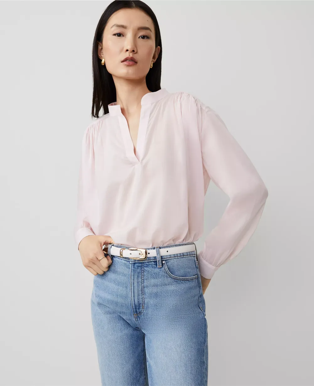 V-Neck Blouson Popover