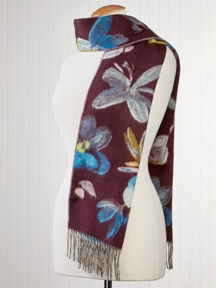 Women's Floral Print Long Scarf