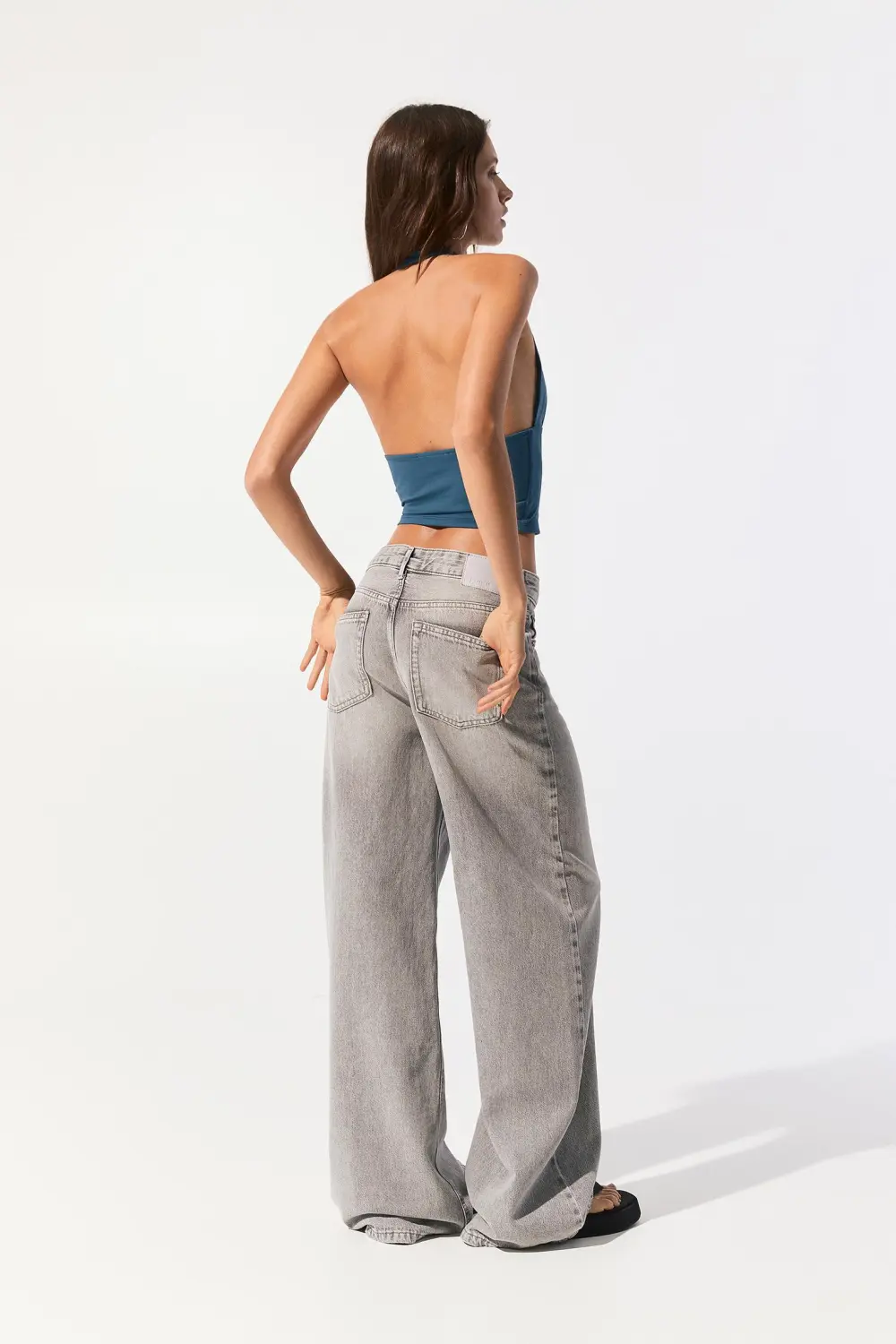 Open-back halter top